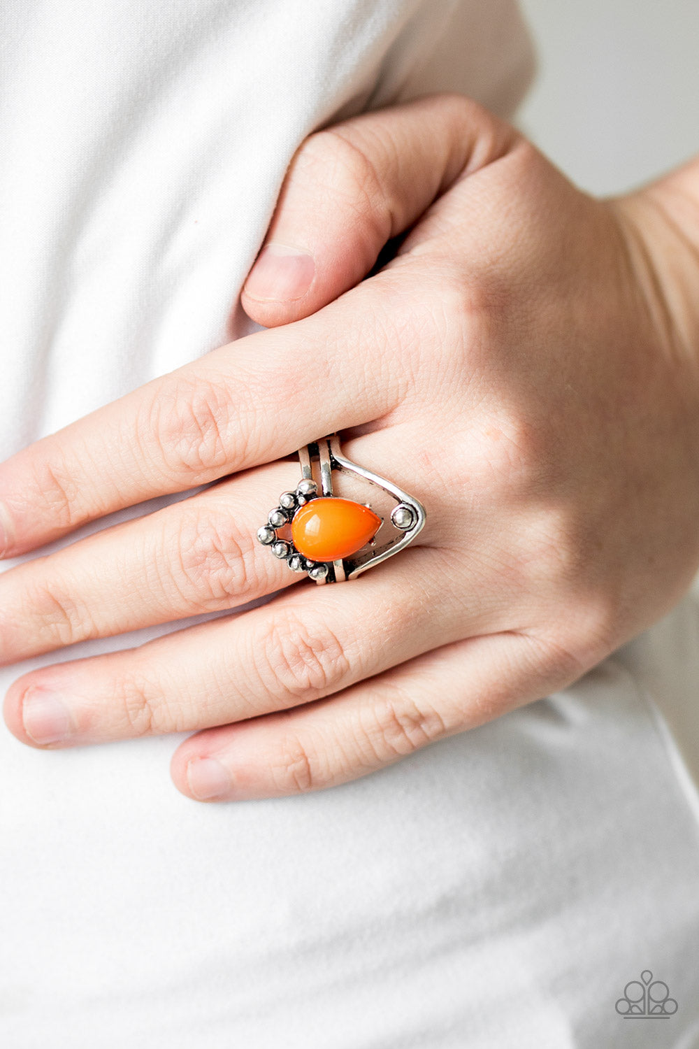 The Bold and The BEAD-iful - Orange ring