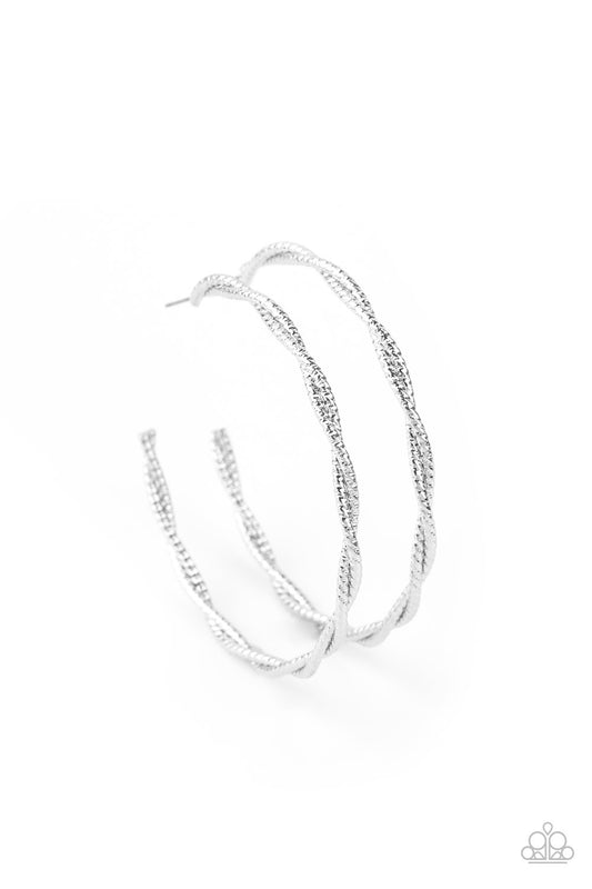 Totally Throttled - Silver hoop earrings