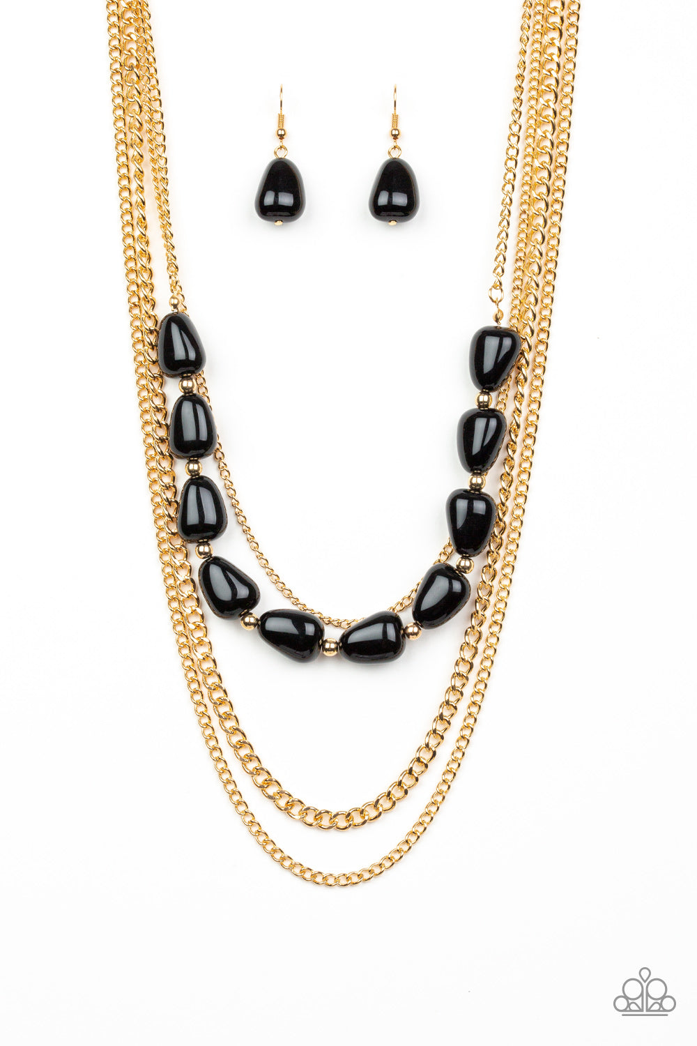 Trend Status - Black/Gold necklace