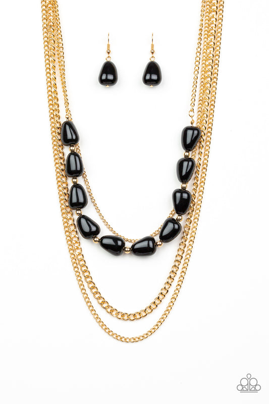 Trend Status - Black/Gold necklace