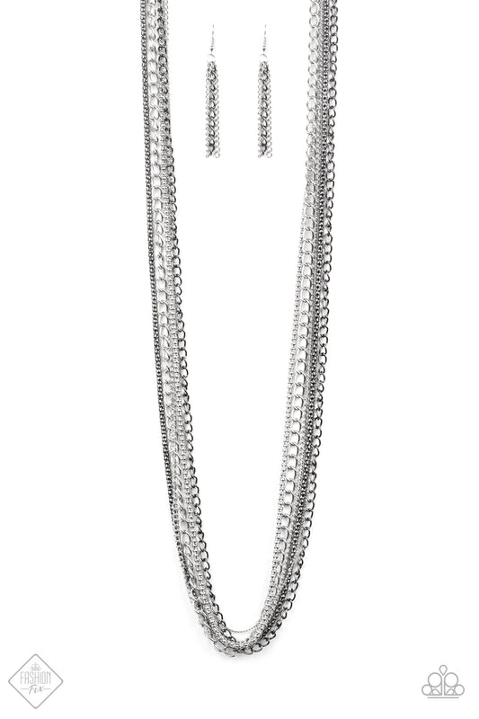 Turn Up The Mix - Silver/Gunmetal necklace