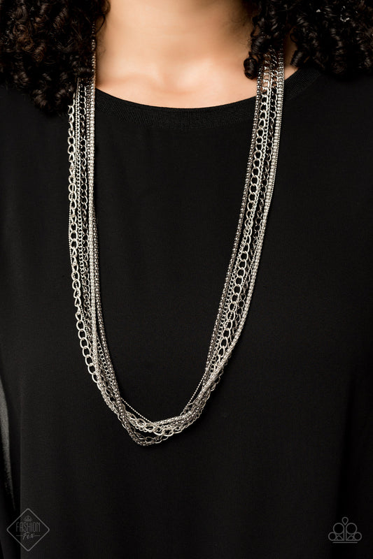 Turn Up The Mix - Silver/Gunmetal necklace