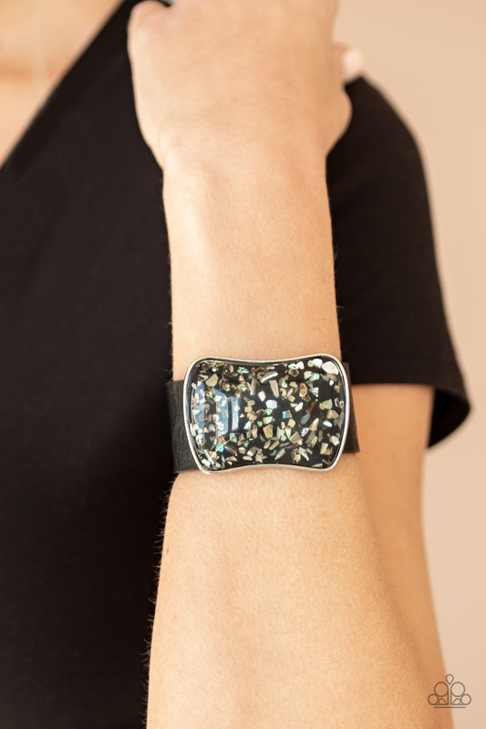 Twinkle Twinkle Little ROCK STAR - Black wrap bracelet