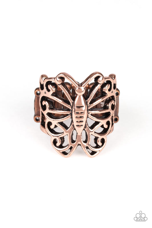 Wouldnt Hurt a BUTTERFLY - Copper ring