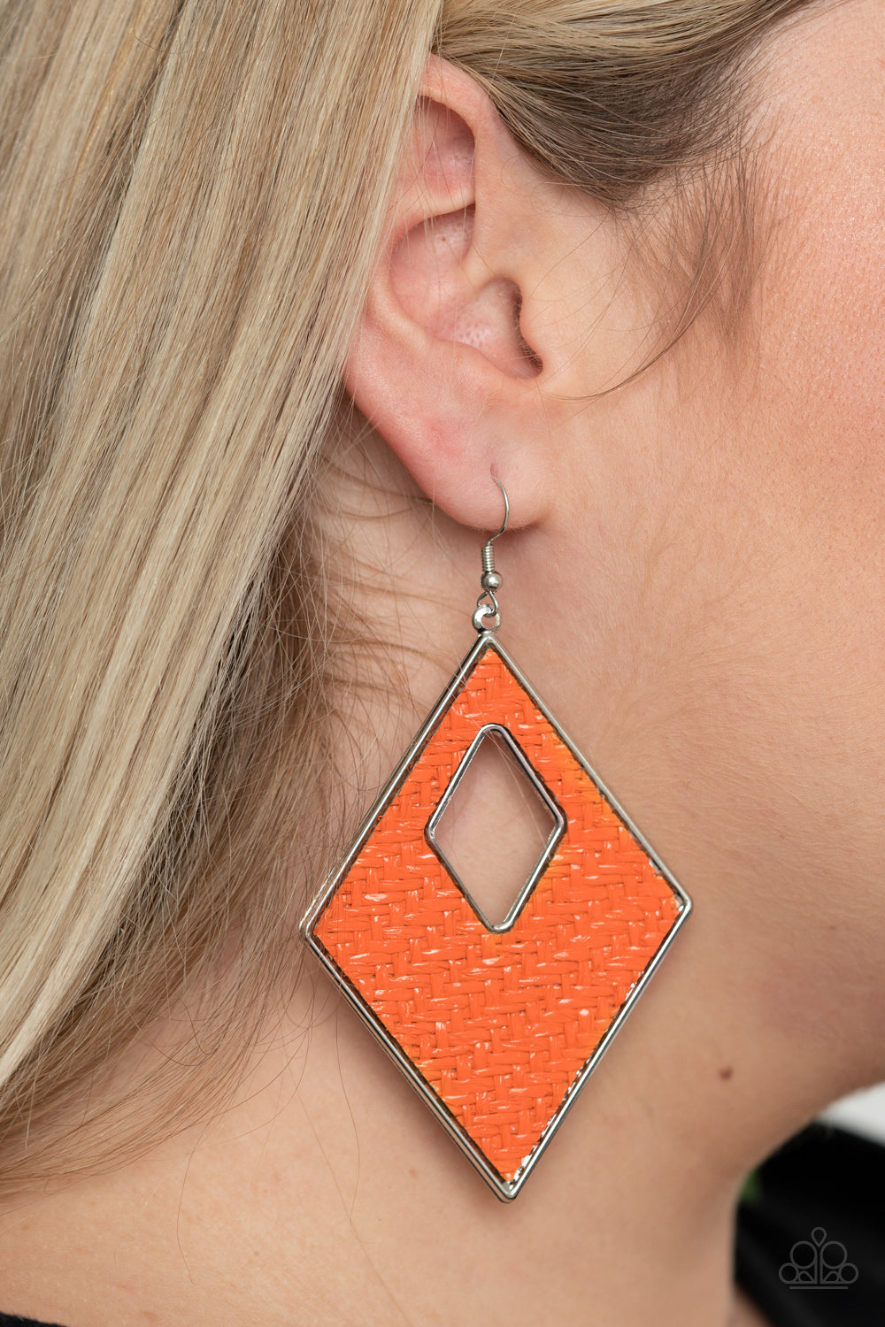 Woven Wanderer - Orange earrings