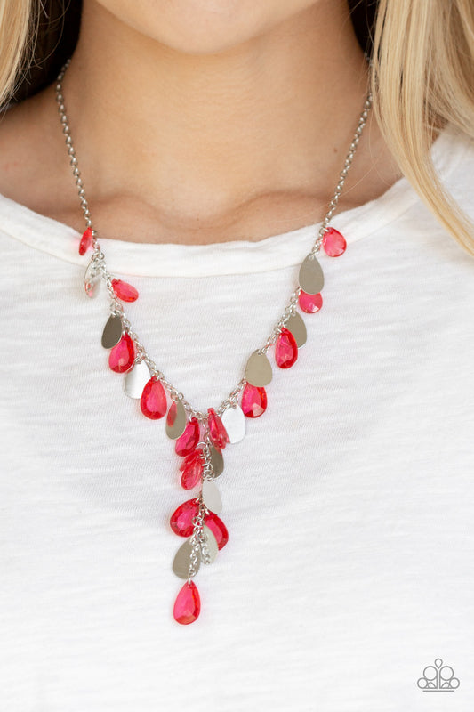 Sailboat Sunsets - Red necklace