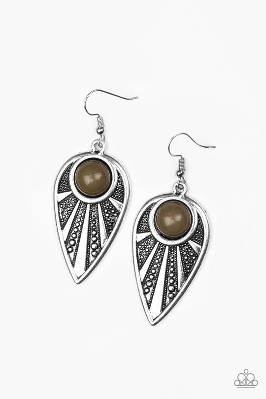 Take A WALKABOUT - Green Earrings