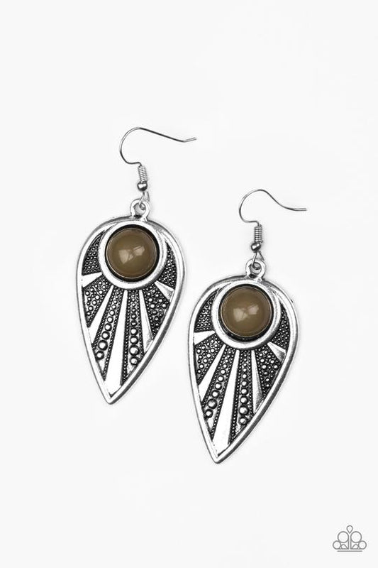 Take A WALKABOUT - Green Earrings