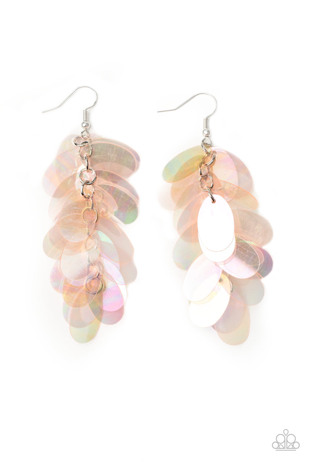 Stellar In Sequins - Pink iridescent earrings