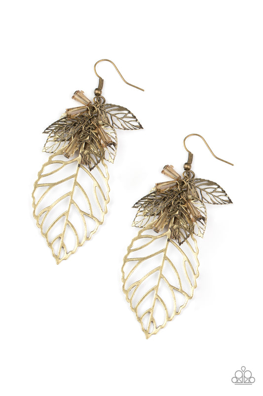 Instant Re-LEAF - Brass earrings