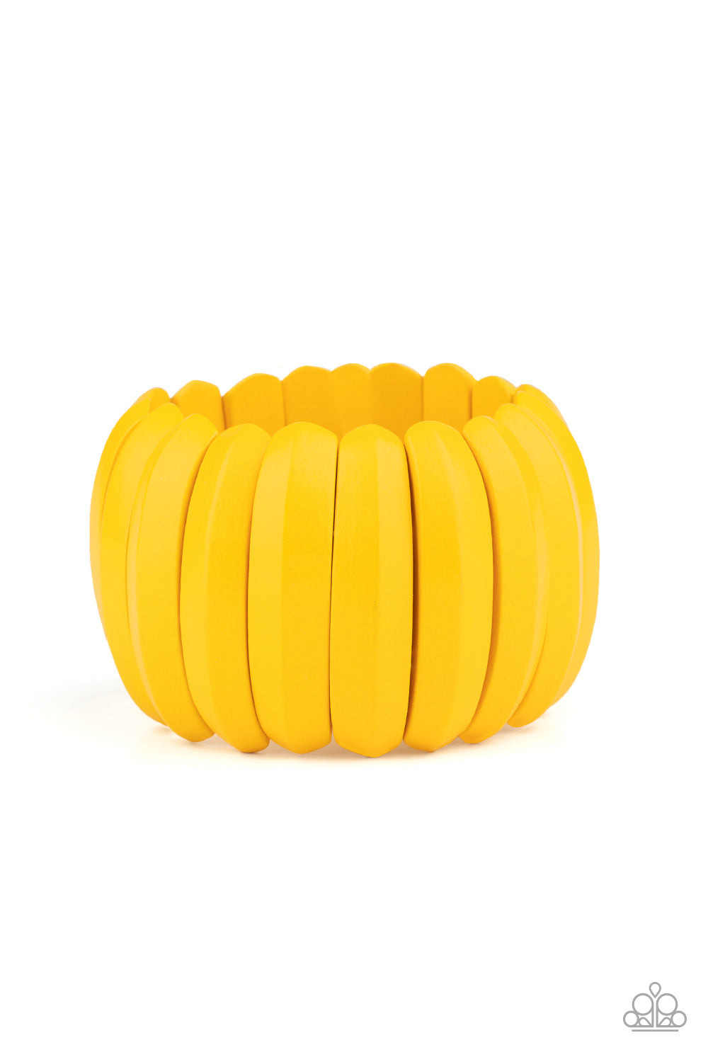 Colorfully Congo - Yellow wood bracelet