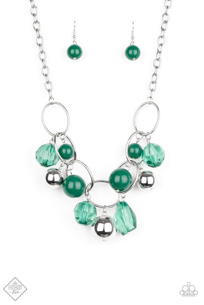 COSMIC GETAWAY - GREEN Necklace w/ matching bracelet
