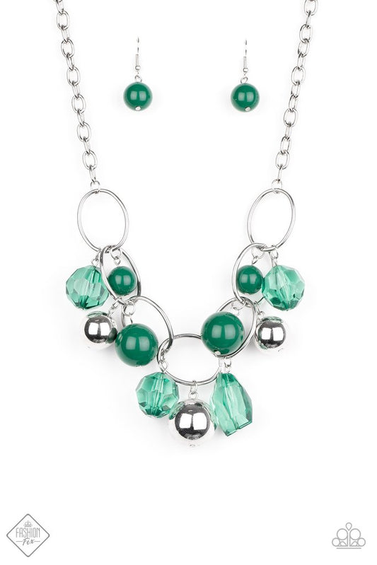 COSMIC GETAWAY - GREEN Necklace w/ matching bracelet