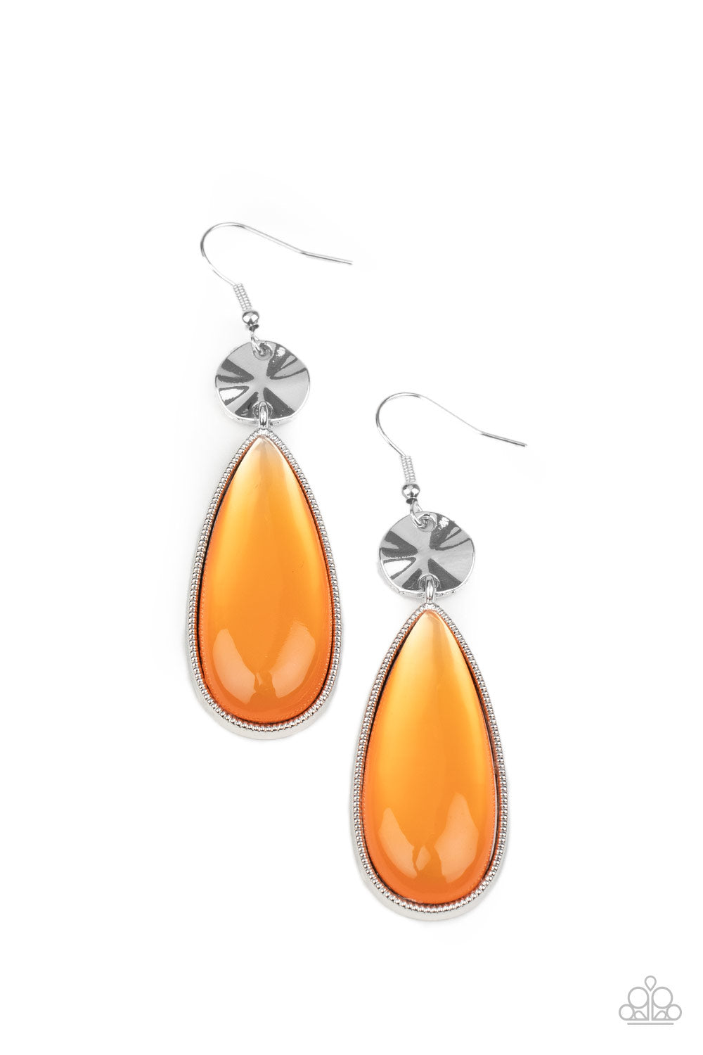 Jaw-Dropping Drama - Orange earrings