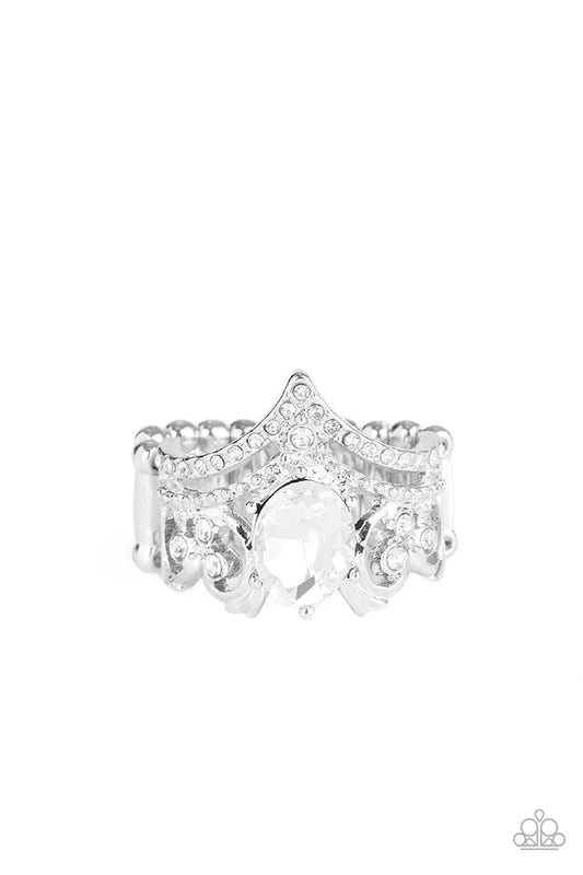 Metro Queen - White Rhinestones Ring