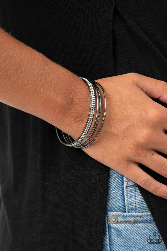 Heap It On - Black/Gunmetal bangles