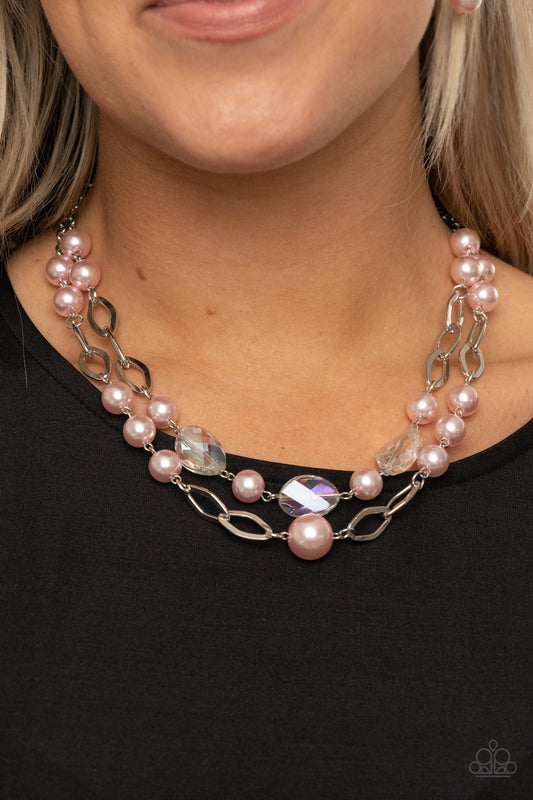 Fluent In Affluence - Pink necklace