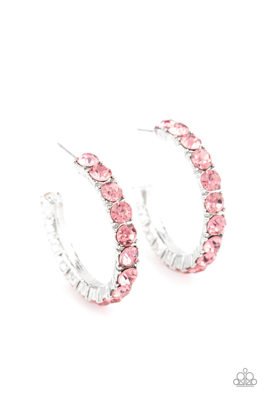 CLASSY is in Session - Pink hoop earrings