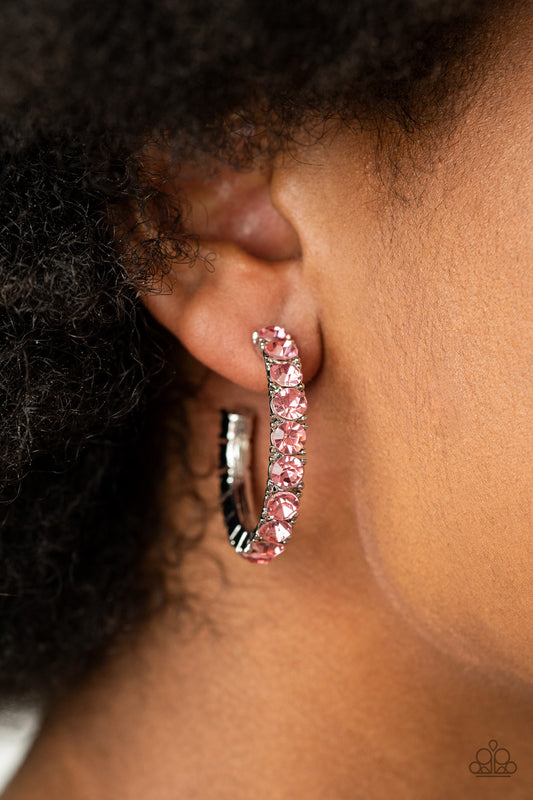 CLASSY is in Session - Pink hoop earrings