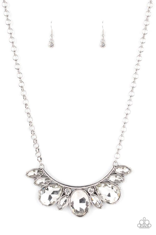Never SLAY Never - White  rhinestones necklace (Life of the Party - May 2021)