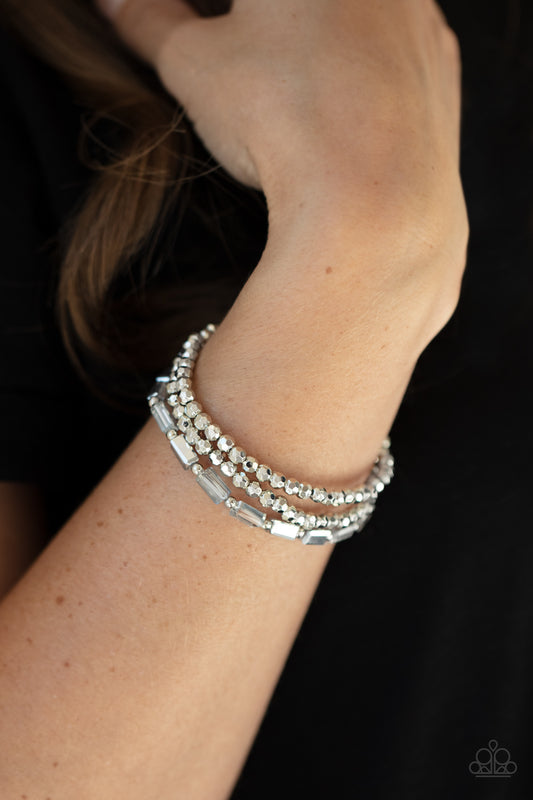 Elegant Essence - Silver iridescent bracelet