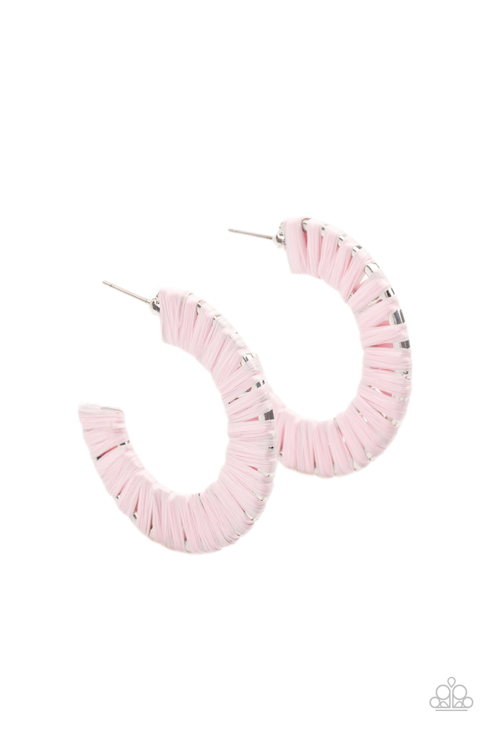 A Chance of RAINBOWS - Pink hoop earrings