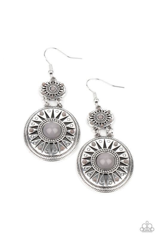Temple of The Sun - Silver earrings