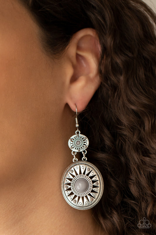 Temple of The Sun - Silver earrings