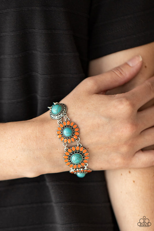 Bodaciously Badlands - Orange/Turquoise bracelet
