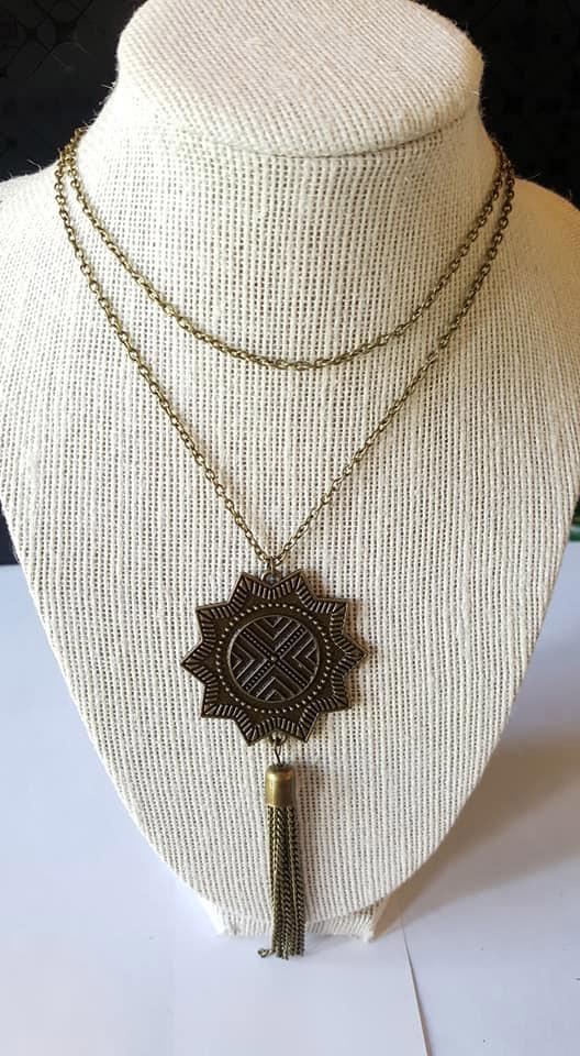 FROM SUNUP TO SUNDOWN - BRASS NECKLACE