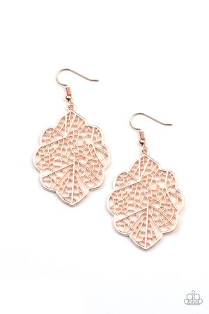 Meadow Mosaic - rose gold earrings