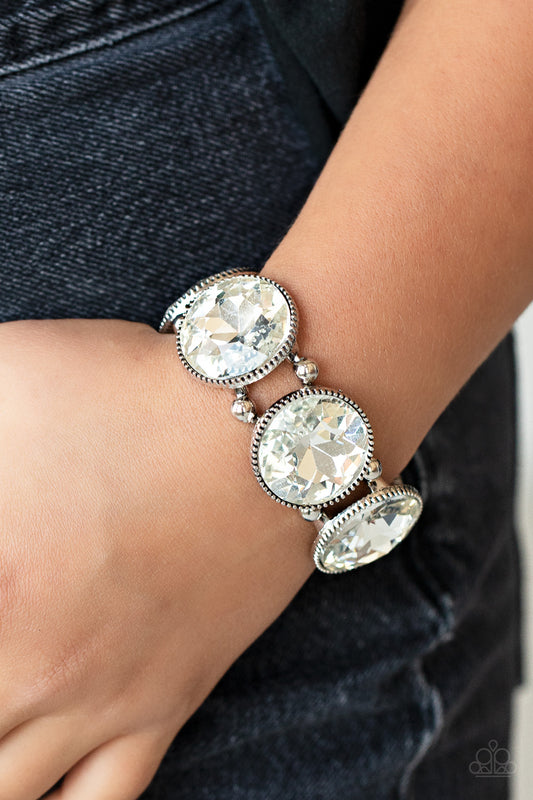 Powerhouse Hustle - White rhinestones bracelet