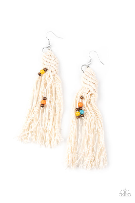 Beach Bash - White Multi earrings