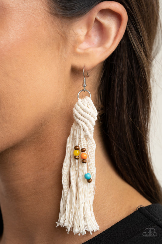 Beach Bash - White Multi earrings
