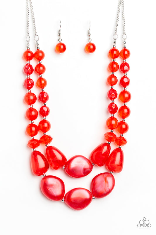 Beach Glam - Red necklace