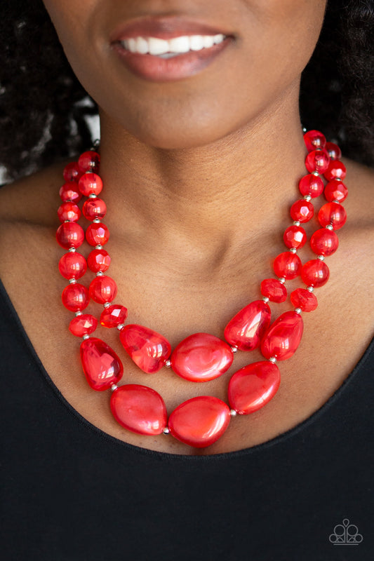 Beach Glam - Red necklace
