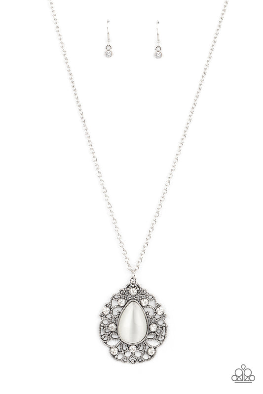 Bewitched Beam - White moonstone necklace