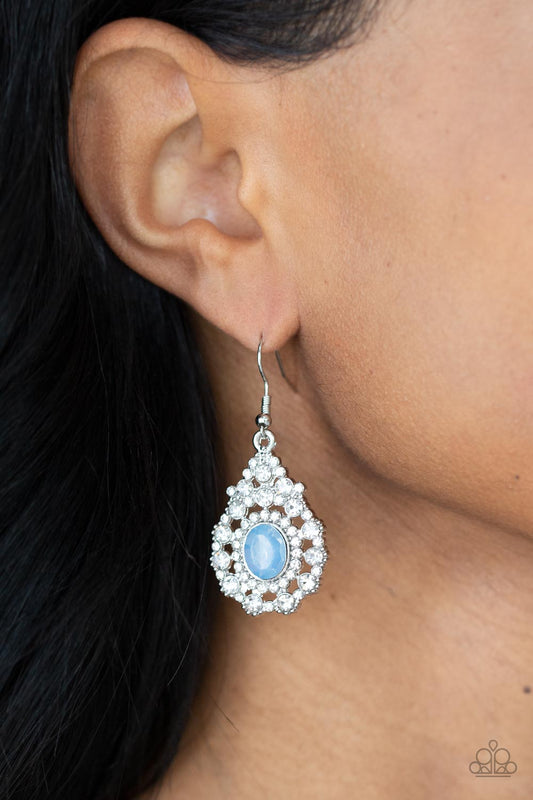 Celestial Charmer - Blue opalescent earrings