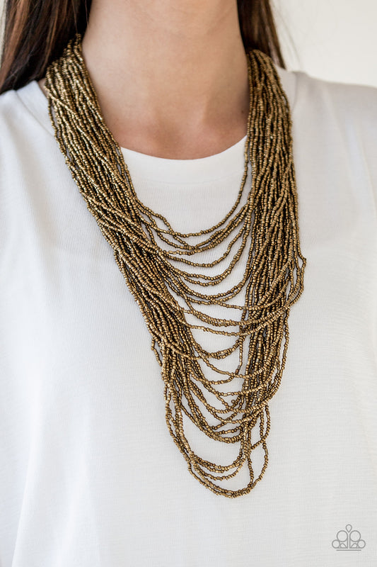 Dauntless Dazzle - Brass necklace