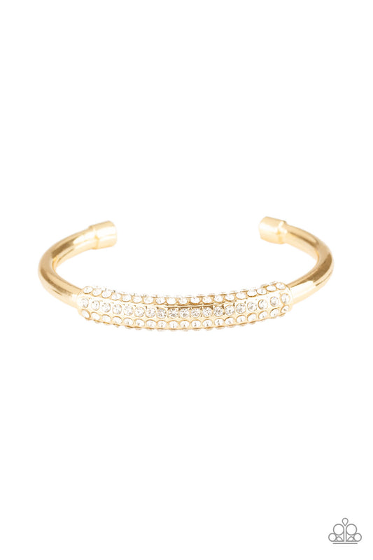 Day to Day Dazzle - Gold cuff bracelet