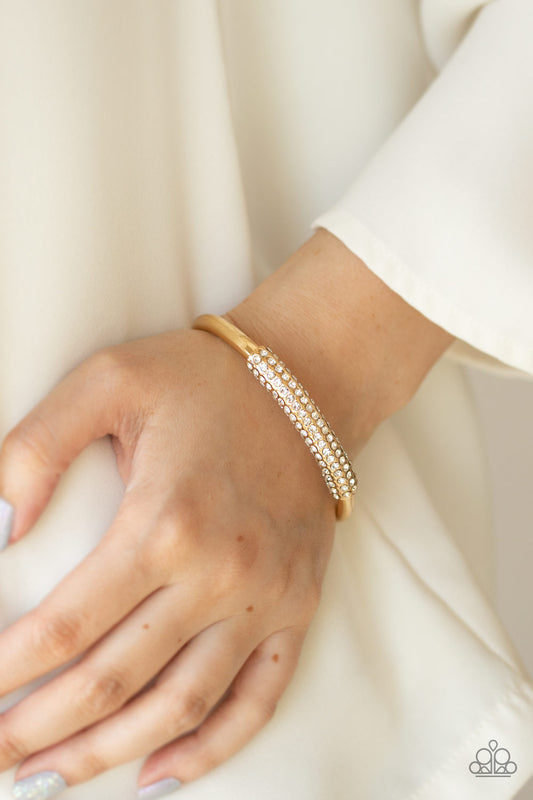 Day to Day Dazzle - Gold cuff bracelet