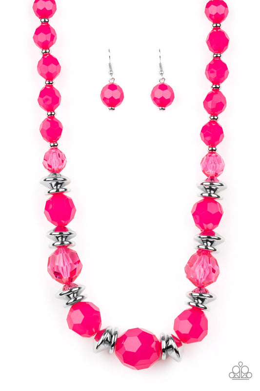 Dine and Dash - Pink necklace