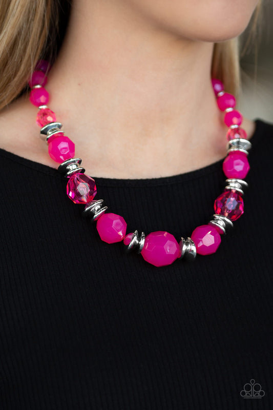 Dine and Dash - Pink  necklace