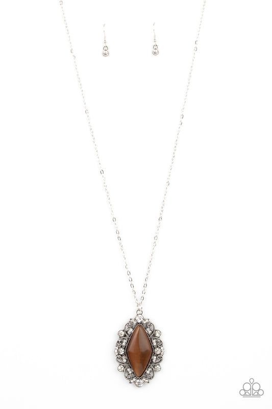 Exquisitely Enchanted - Brown moonstone necklace
