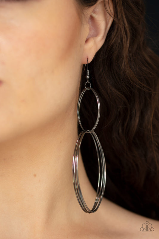 Getting Into Shape - Black/GM earrings
