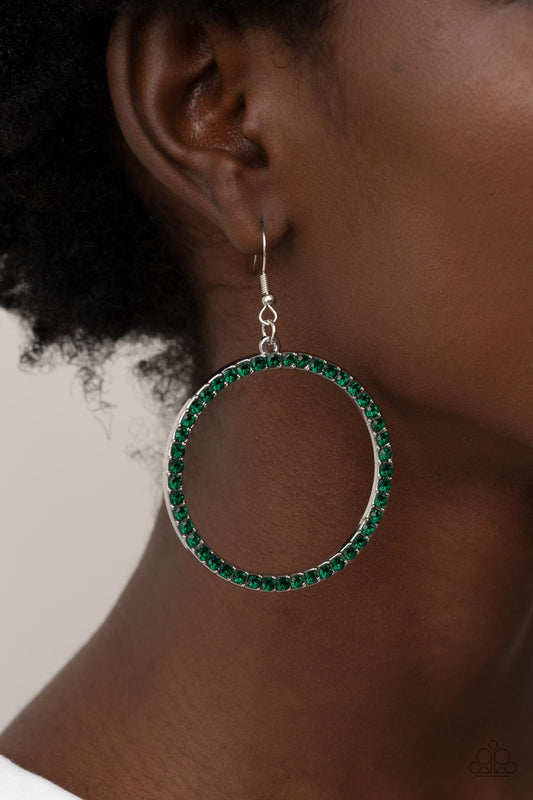 Head-Turning Halo - Green earrings