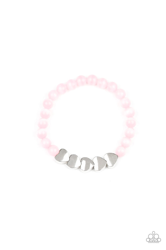 Heart-Melting Glow - Pink moonstone bracelet