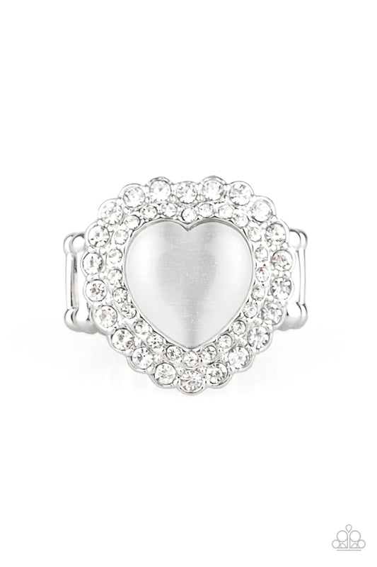 Lovely Luster - White ring