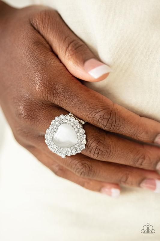 Lovely Luster - White ring