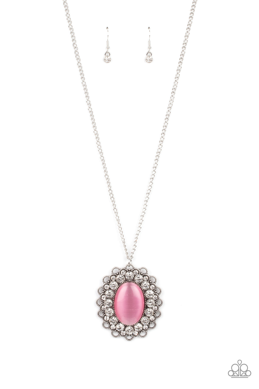 Oh My Medallion - Pink moonstone necklace